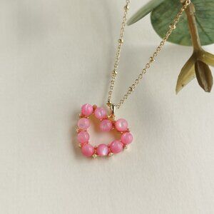 Kendra Scott Ashton Heart Gold Blush Ivory Mother-of-Pearl Short Necklace. New w